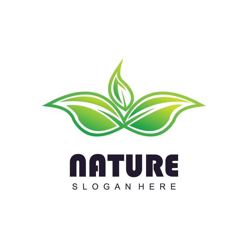 Nature leaf logo design illustration with creative concept vector