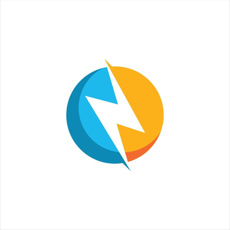 lightning logo template vector