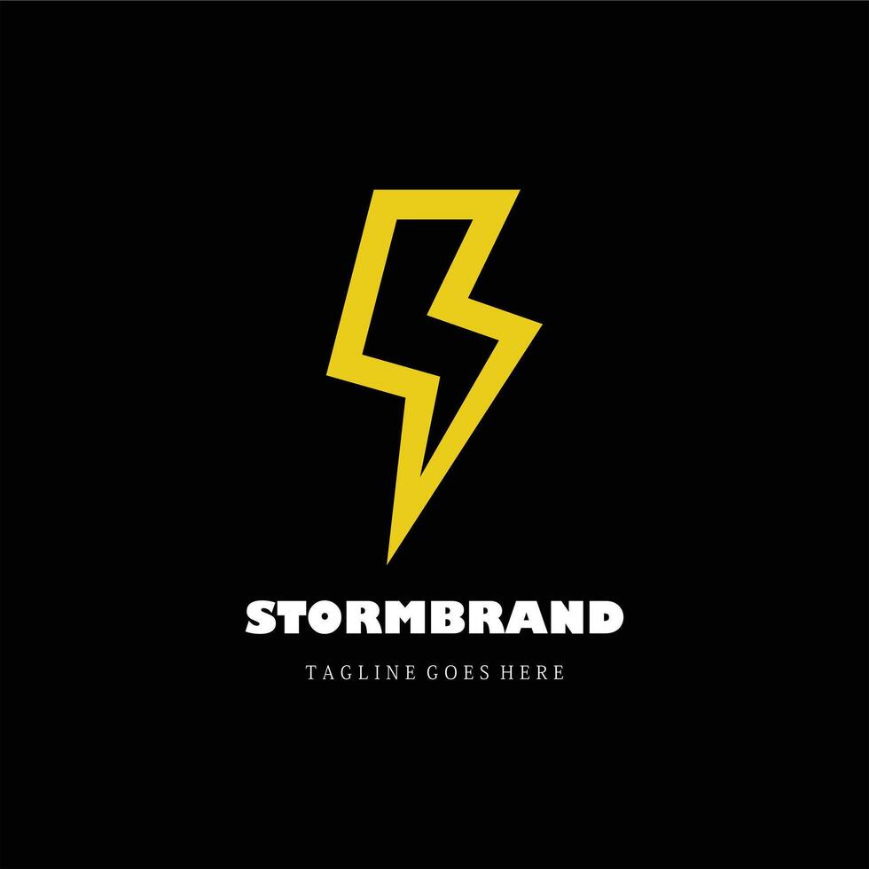 lightning logo design template vector