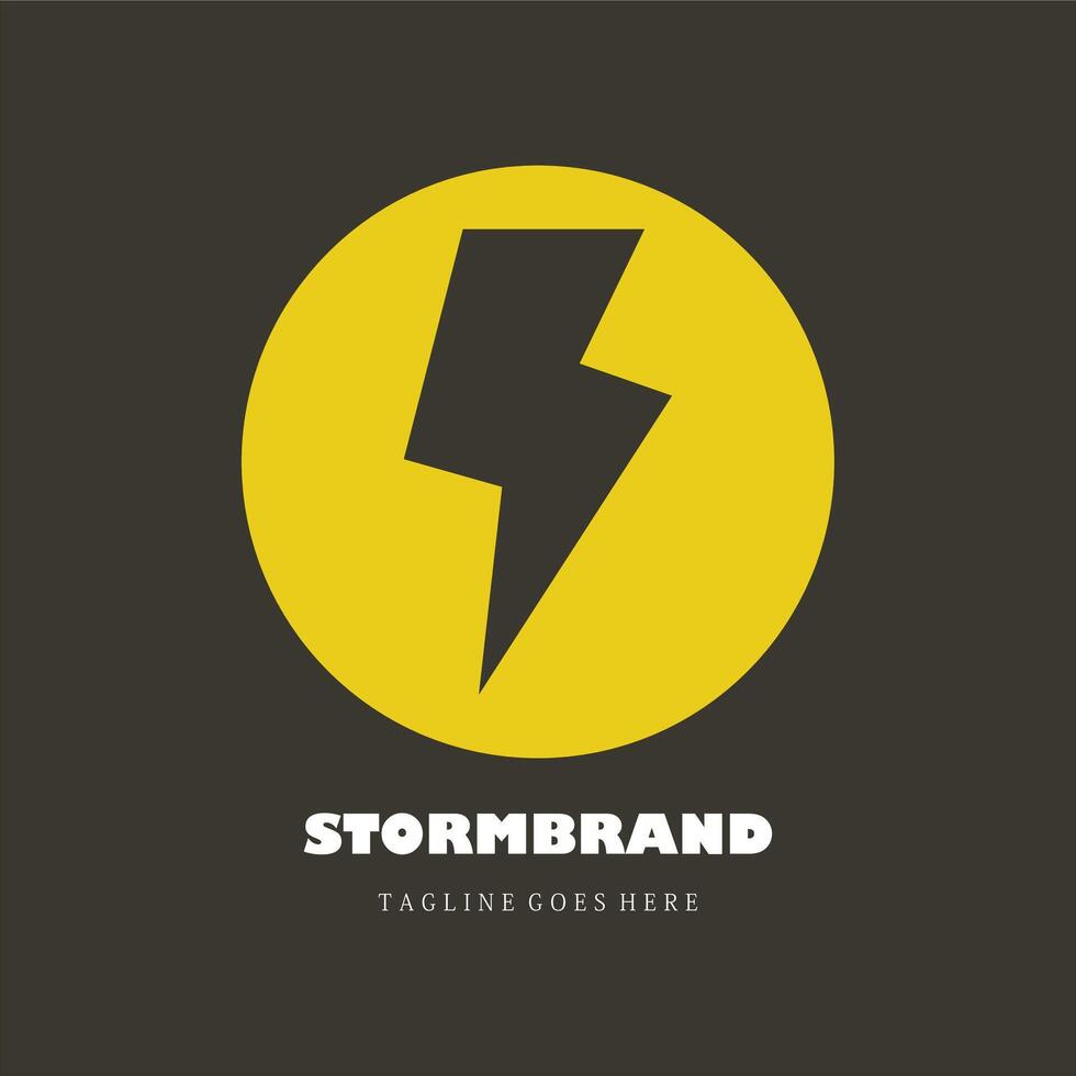 lightning logo design template vector