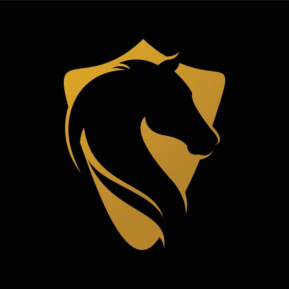 Horse logo template design vector