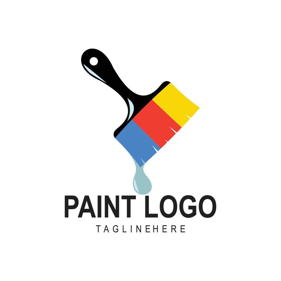 logo paint roller logo design vector