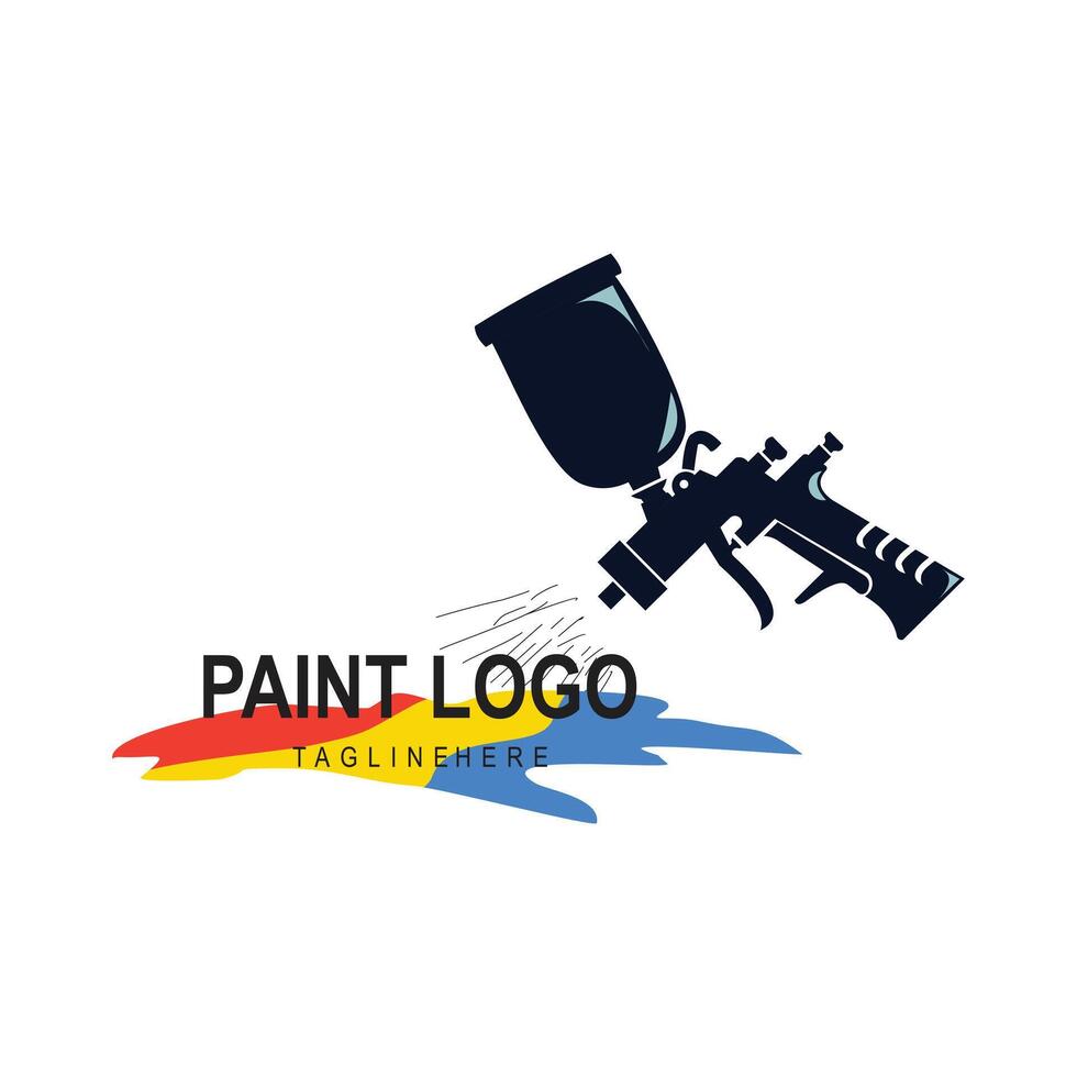 logo paint roller logo design vector