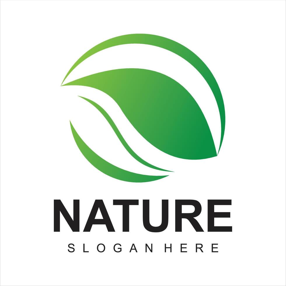 Flat gradient nature concept logotype vector