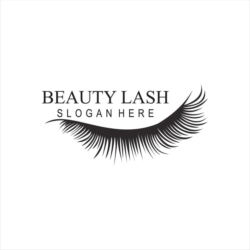 elegant beauty eyelashes modern vector
