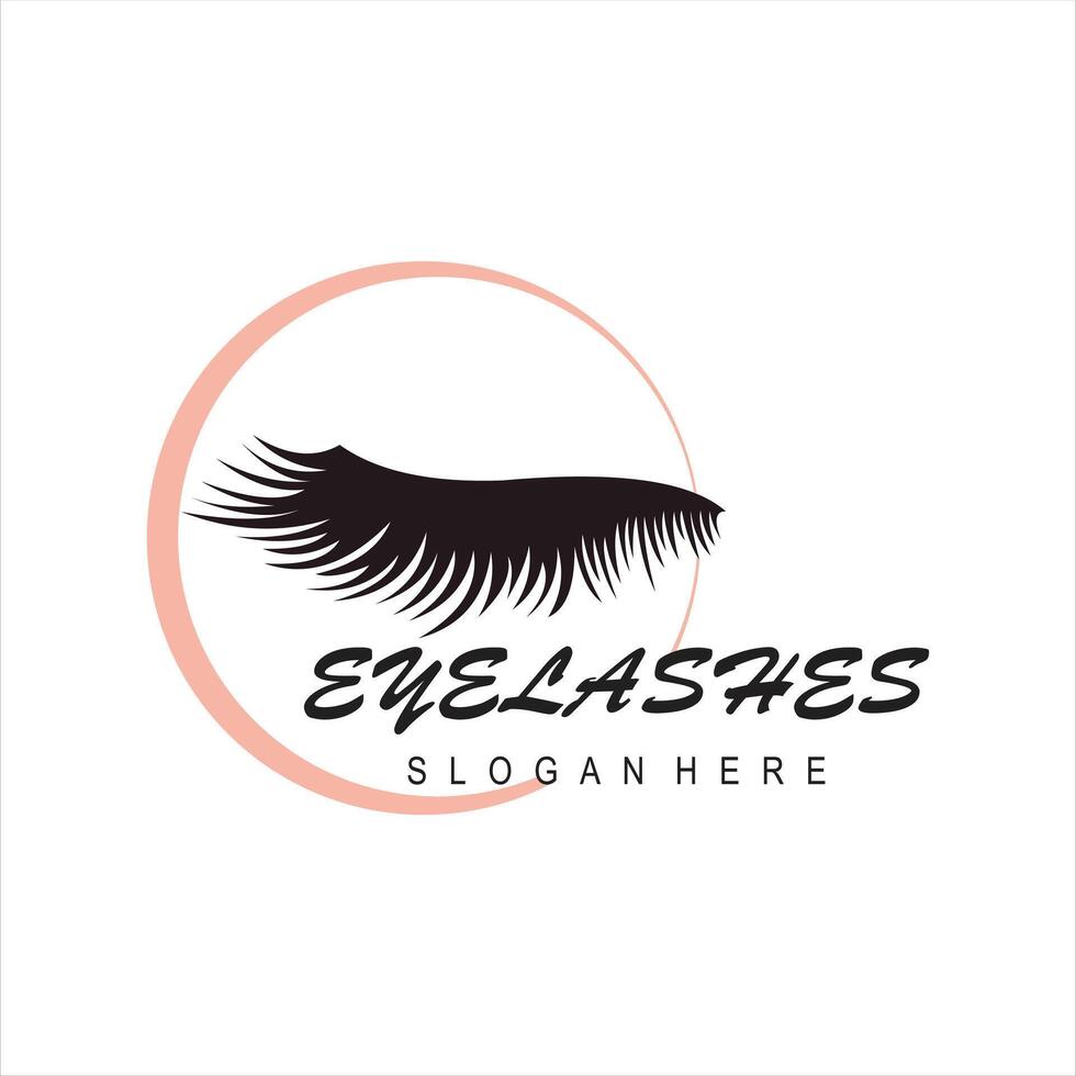 design lashes modern logo template vector