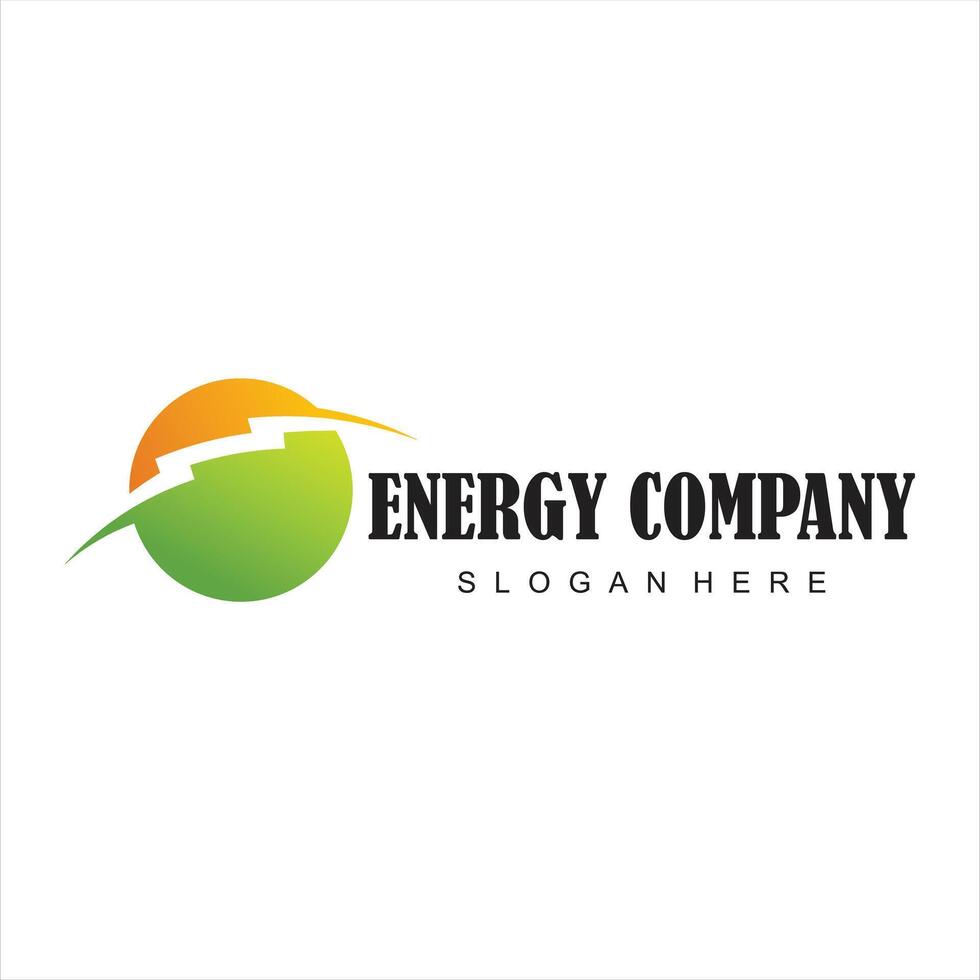 eco energy modern logo design template vector