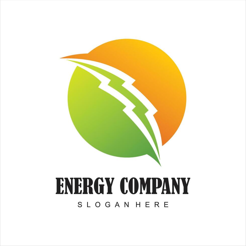 eco energy modern logo design template vector