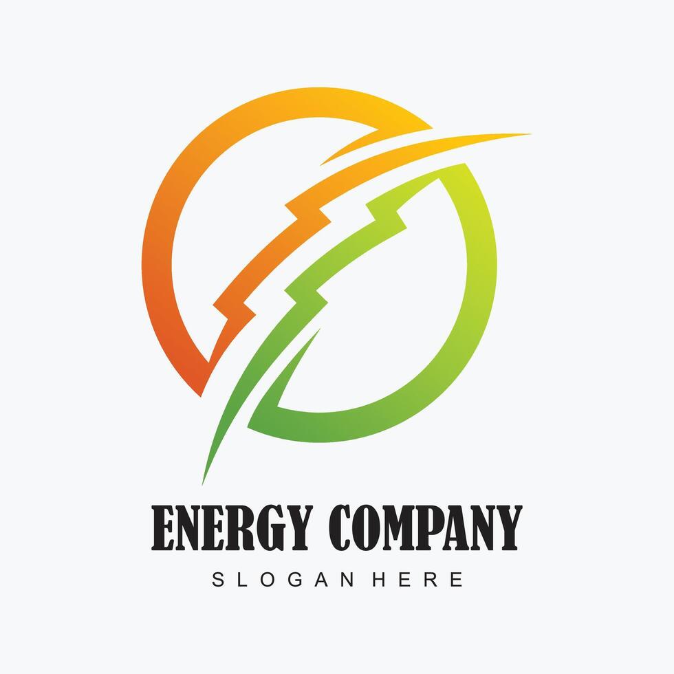 eco energy modern logo design template vector