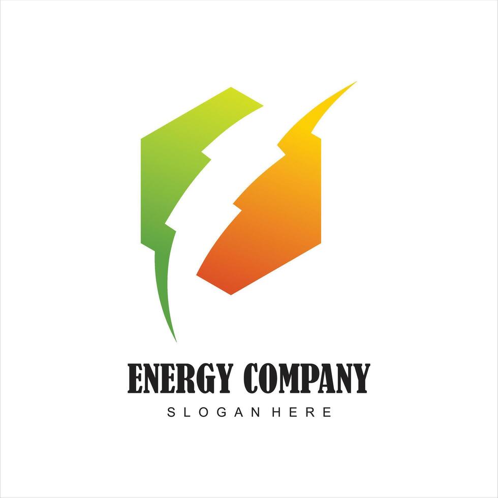 eco energy modern logo design template vector