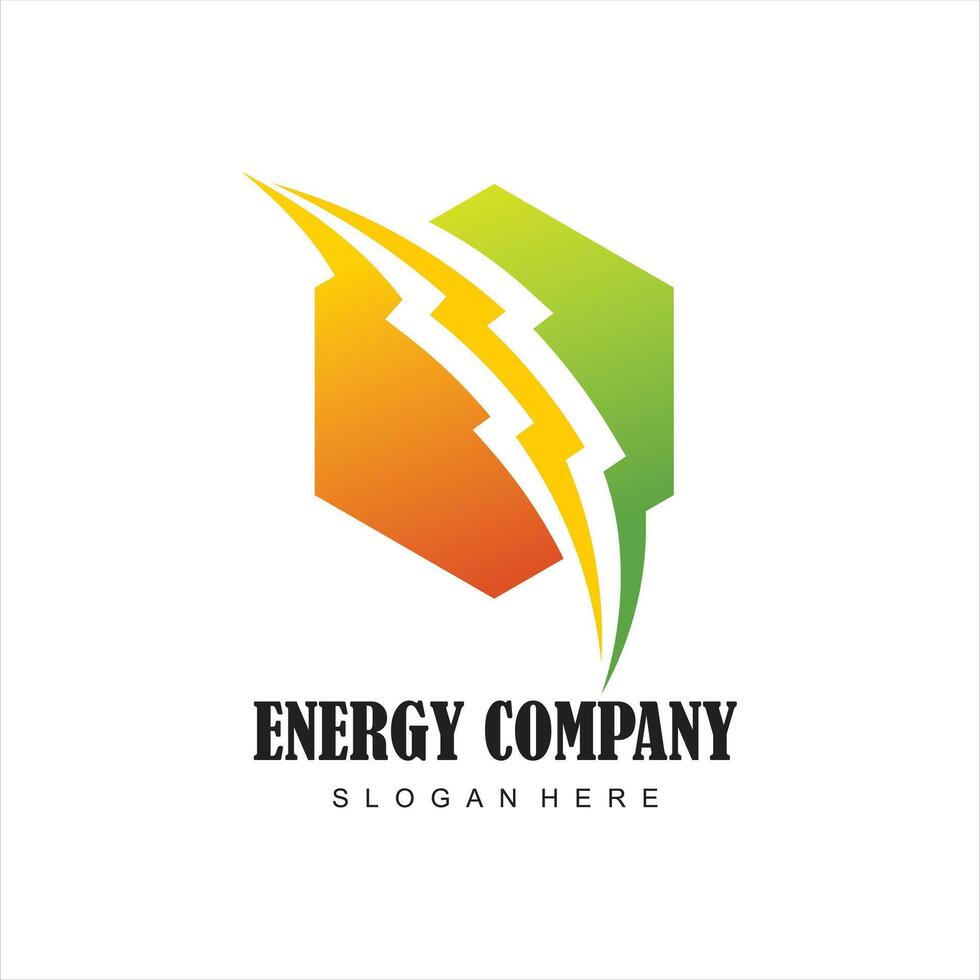 eco energy modern logo design template vector