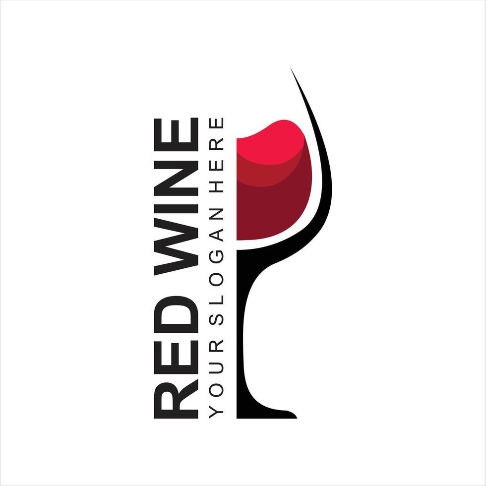 modern Wine logo design template. illustration of icon-vector vector