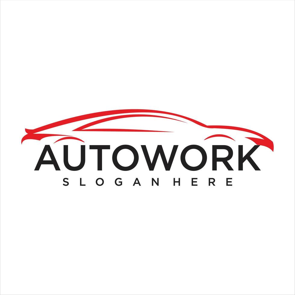 Gradient car service modern logo template vector