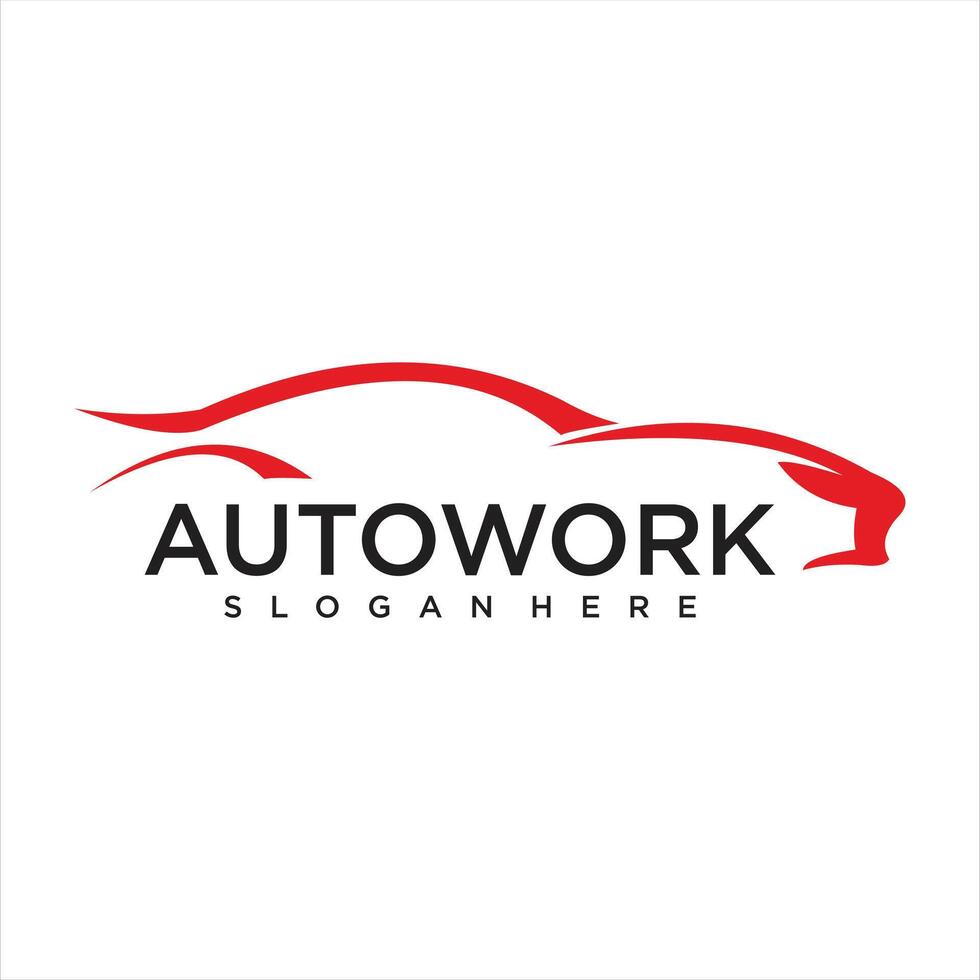Gradient car service modern logo template vector
