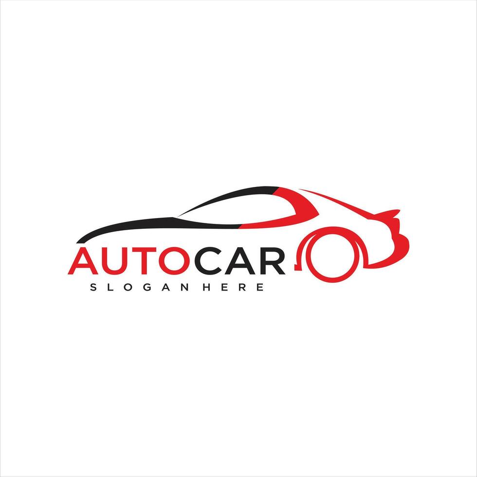 Gradient car service modern logo template vector
