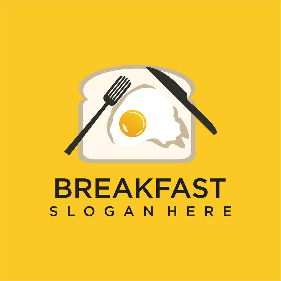 modern breakfast logo design template vector