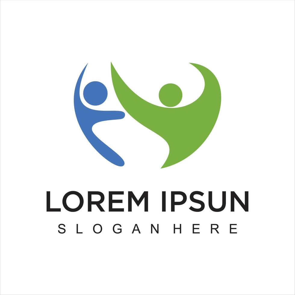 Success people care modern logo icon template vector