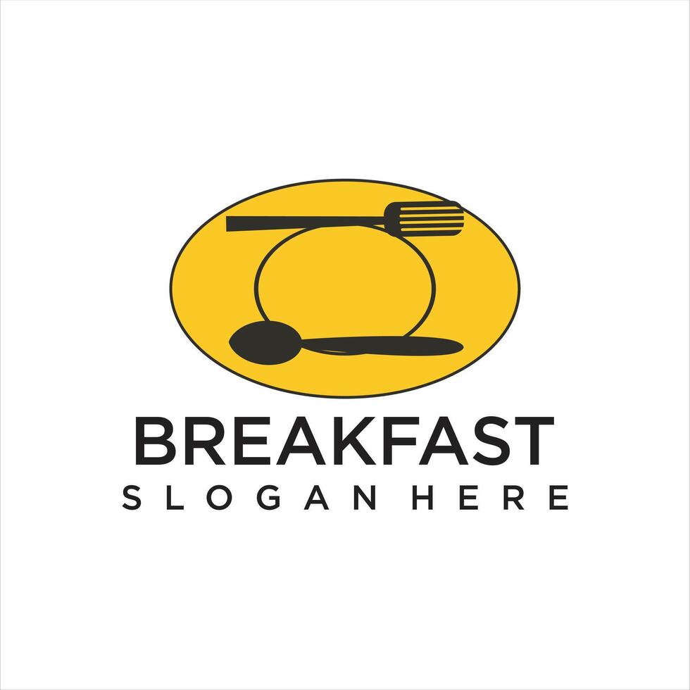 modern breakfast logo design template vector
