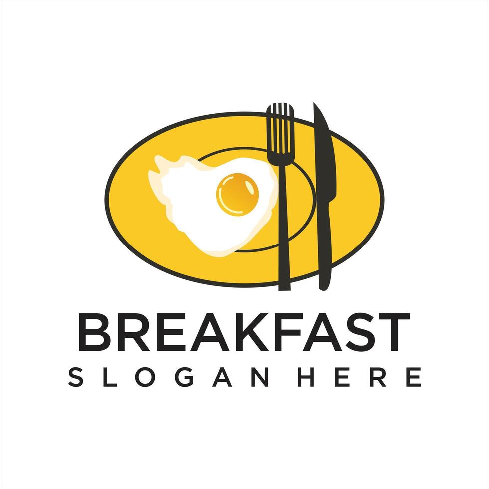 modern breakfast logo design template vector