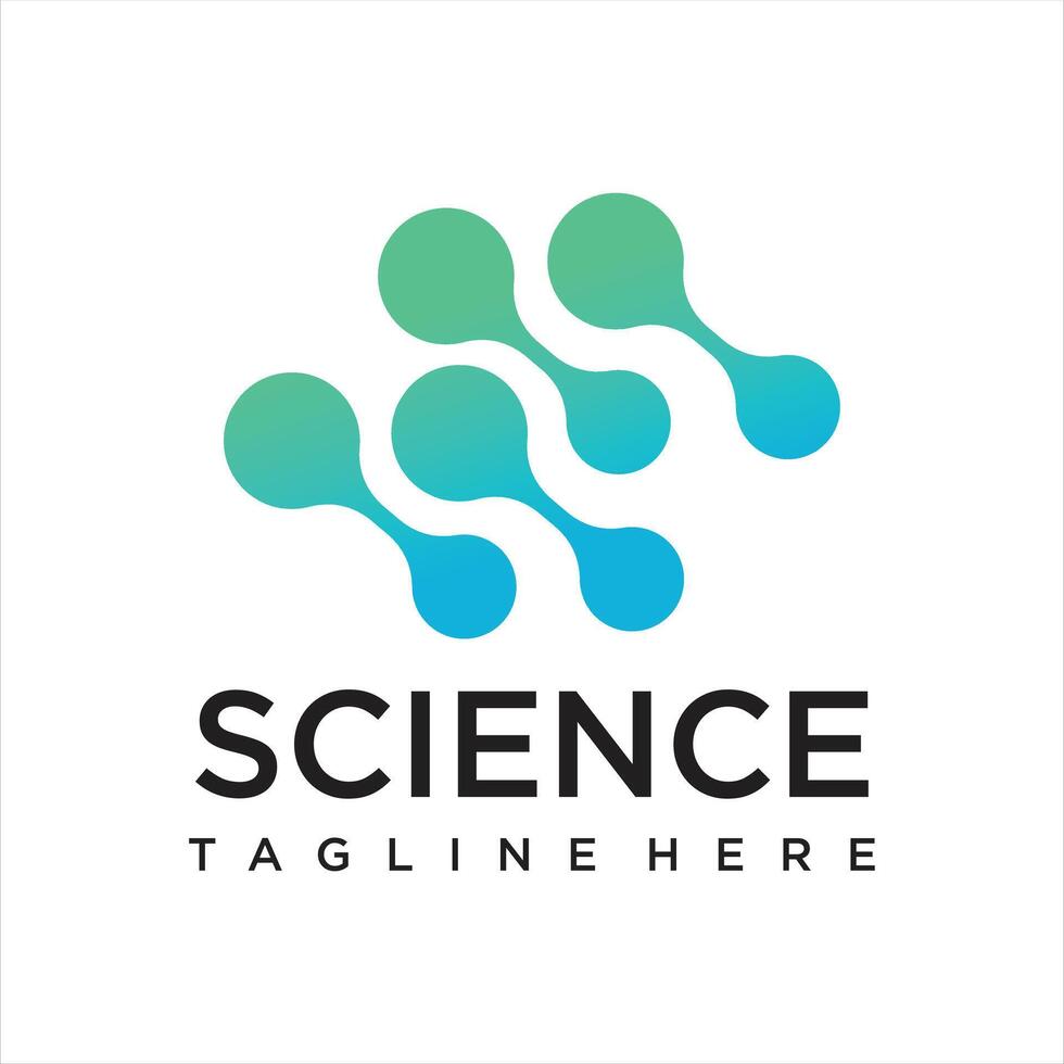 modern Molecule logo icon template for science brand identity vector