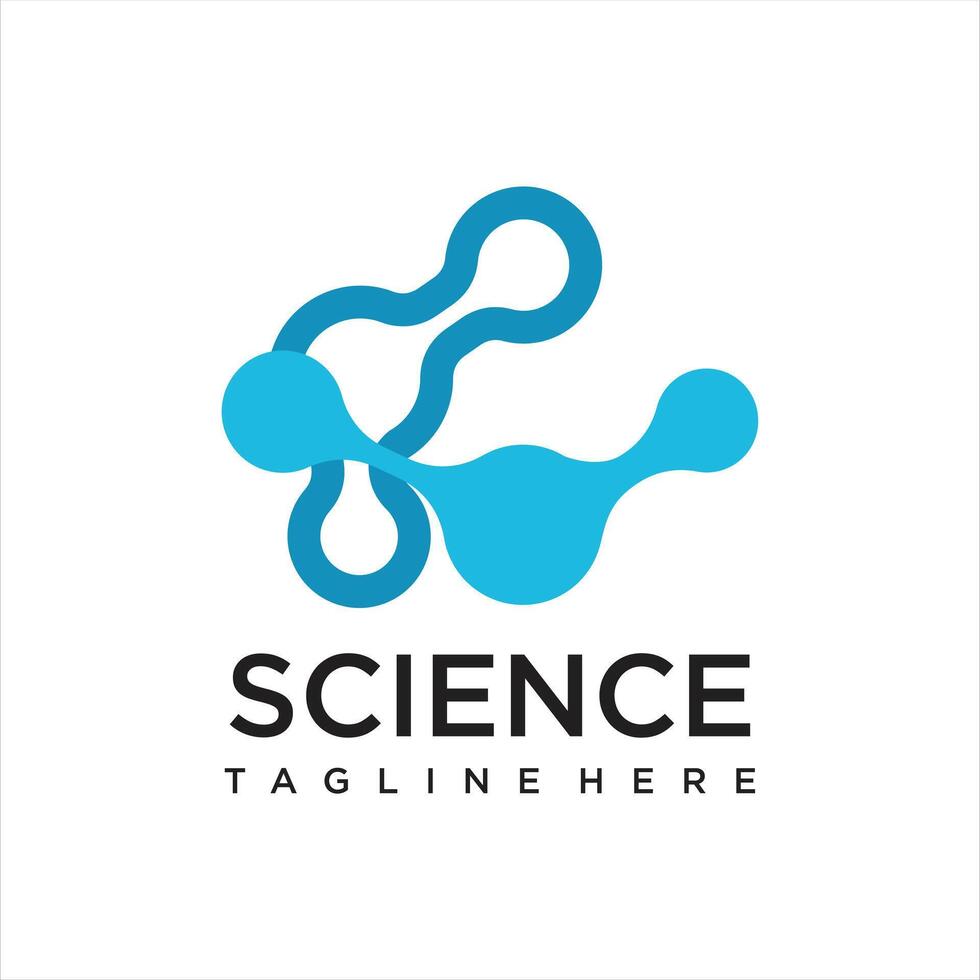 modern Molecule logo icon template for science brand identity vector