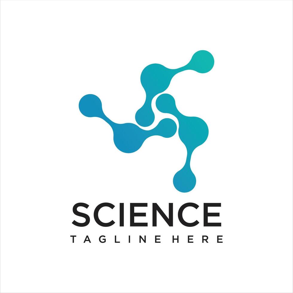 modern Molecule logo icon template for science brand identity vector