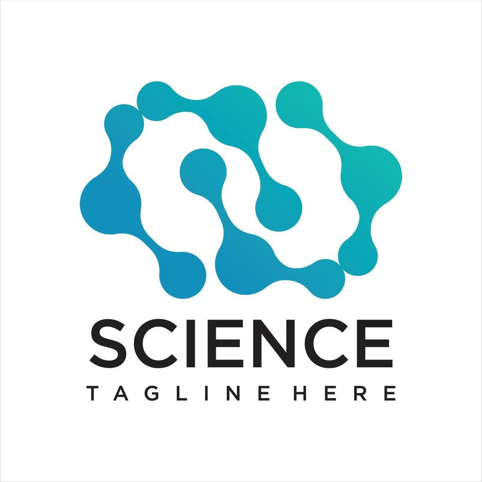 modern Molecule logo icon template for science brand identity vector