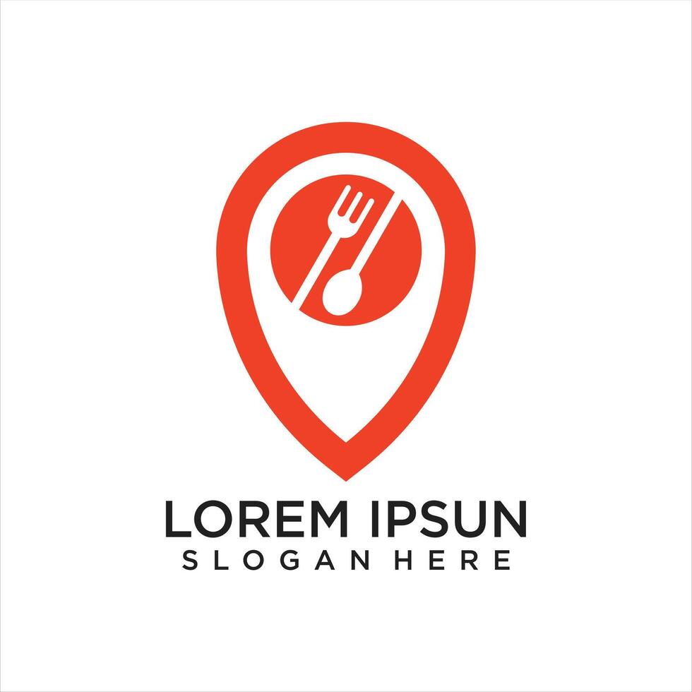 Food location logo design vector
