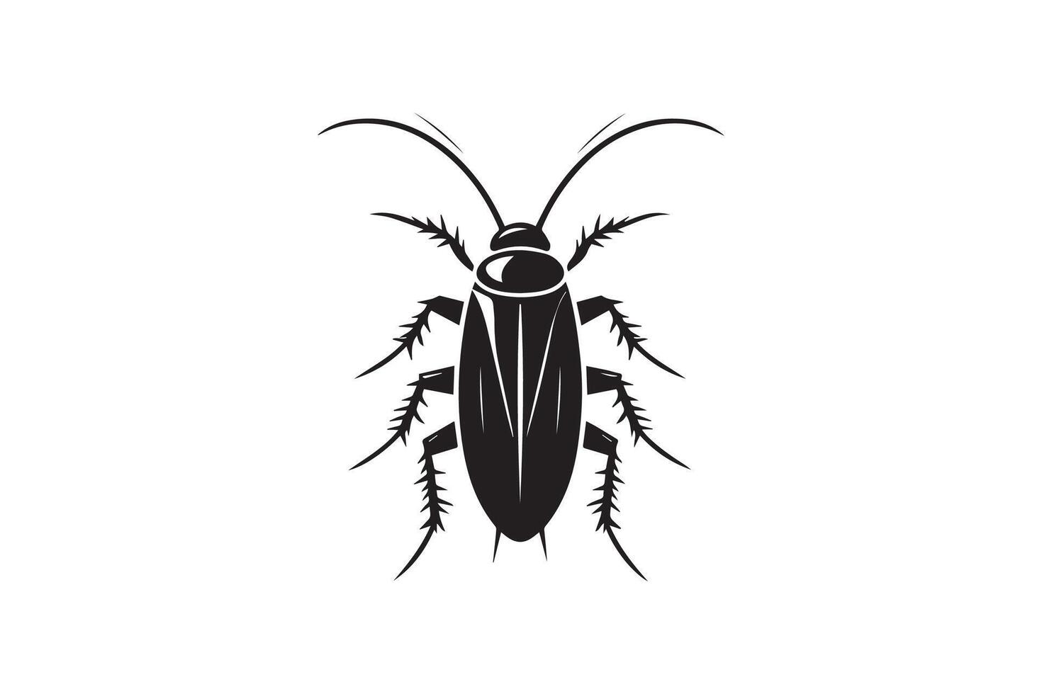 Cockroach silhouette, insect roach, and bug species vector