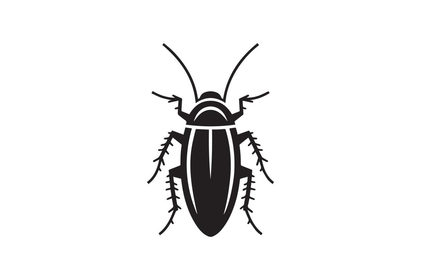 Cockroach silhouette, insect roach, and bug species vector