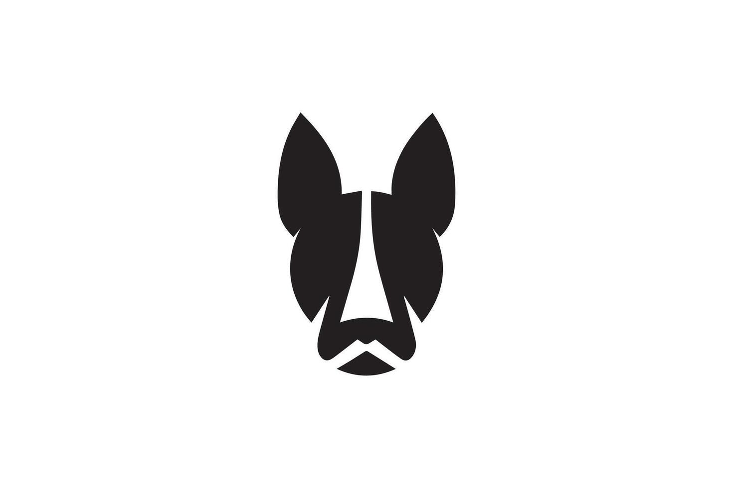 Dog head icon, dog button, , sign, symbol, logo. dog head front view. Dog head silhouette vector