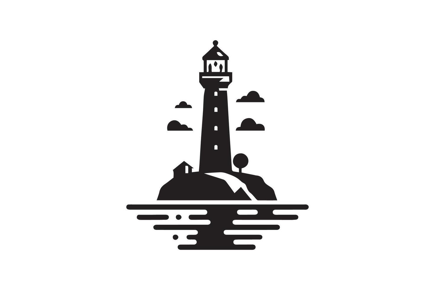 lighthouse icon, Lighthouse icons set. Tower lighthouse icon vector