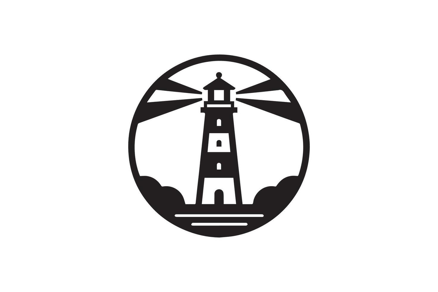 Light house silhouette vector