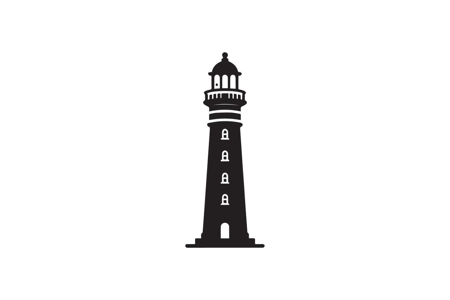 lighthouse icon, Lighthouse icons set. Tower lighthouse icon vector