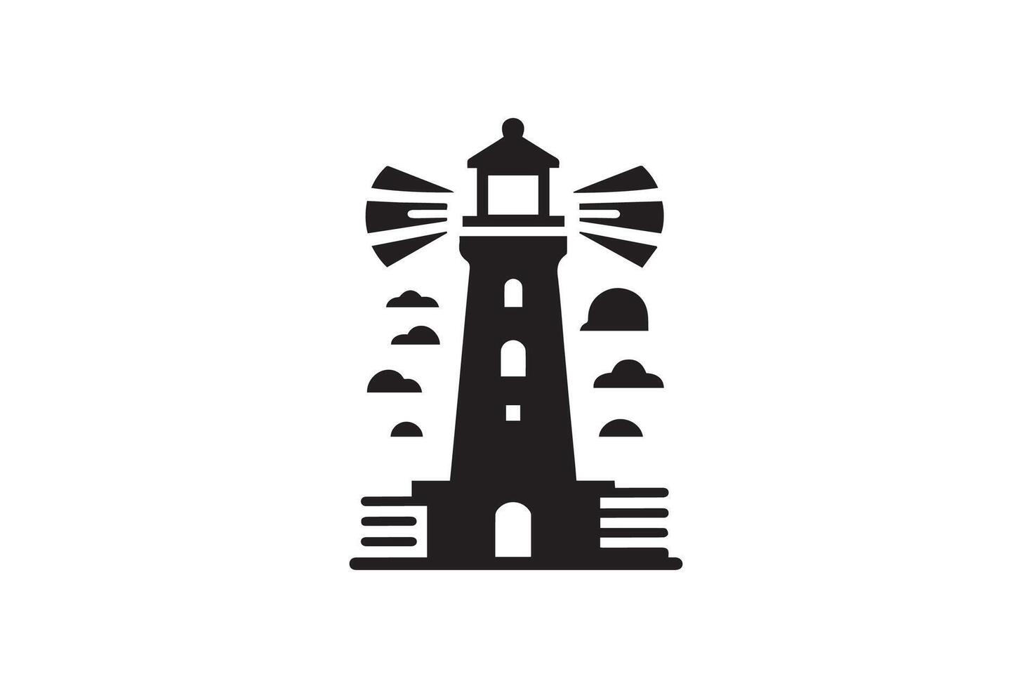 lighthouse icon, Lighthouse icons set. Tower lighthouse icon vector