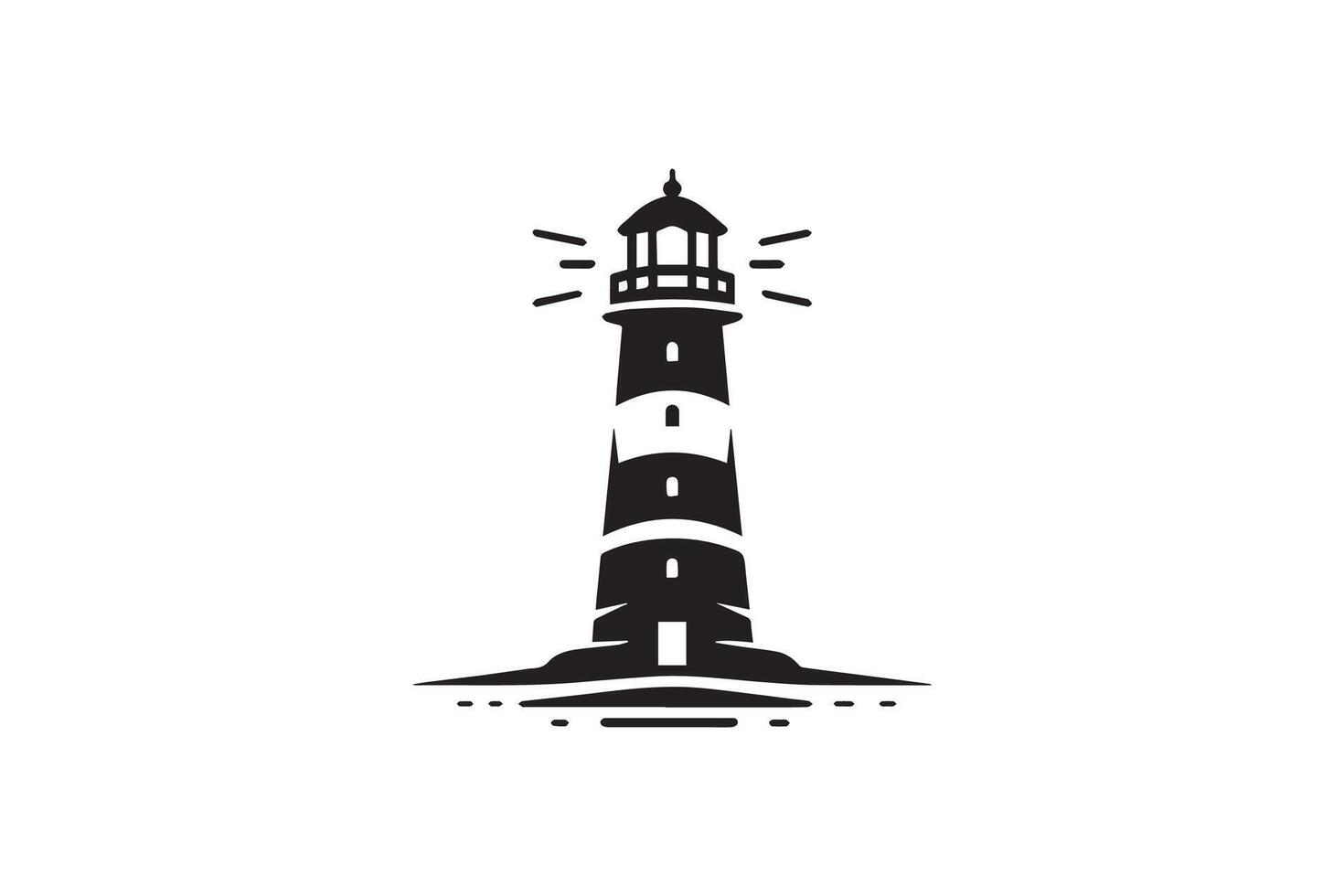 lighthouse icon, Lighthouse icons set. Tower lighthouse icon vector