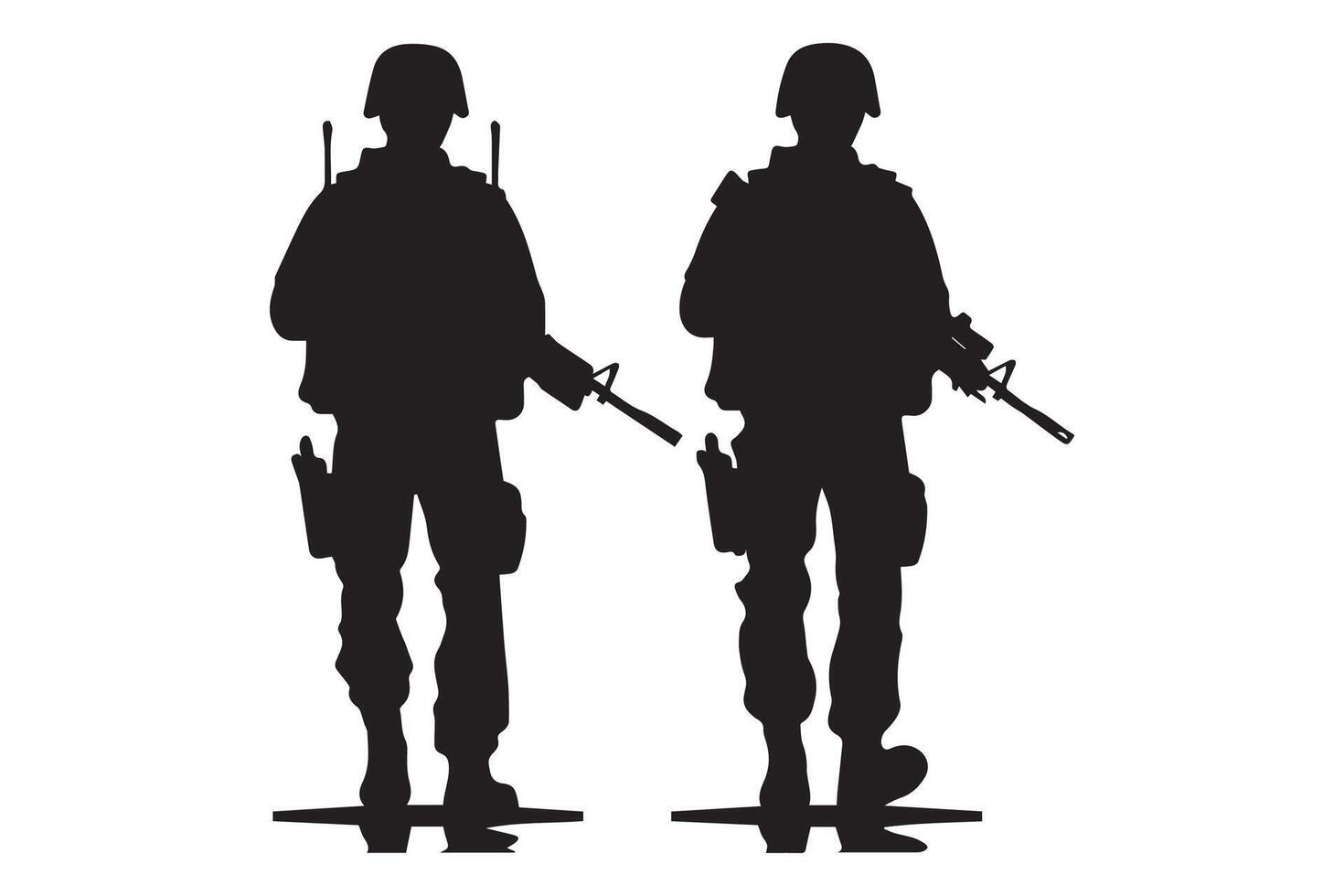 US army Military soldier silhouette vector