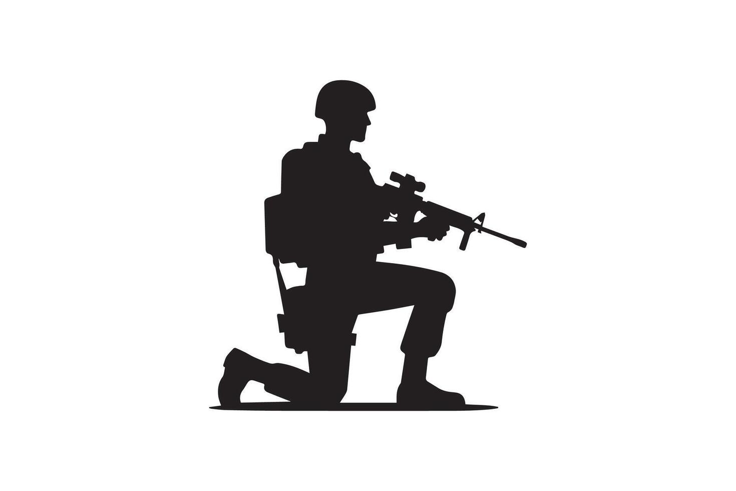 US army Military soldier silhouette vector