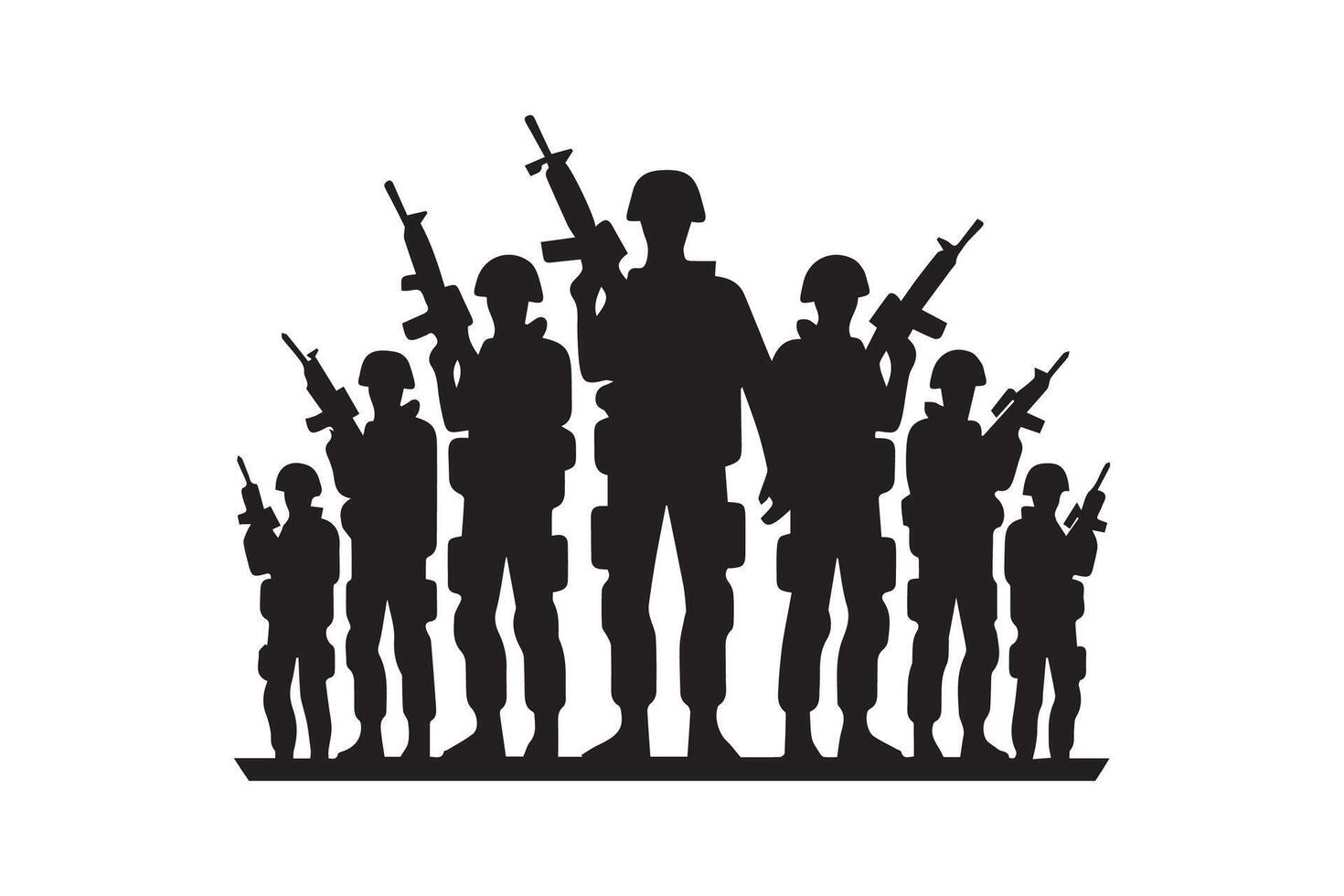 US army Military soldier silhouette vector