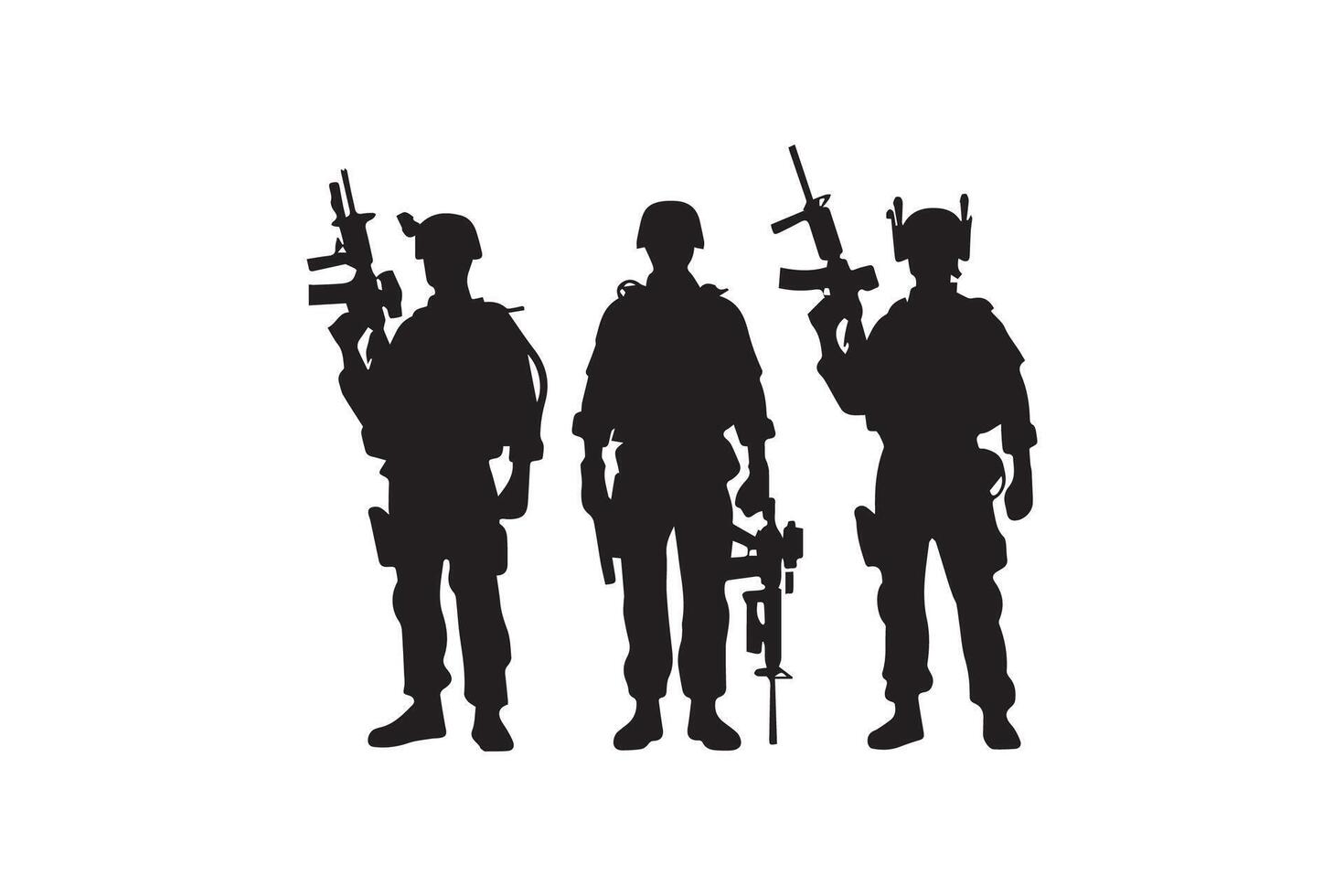 US army Military soldier silhouette vector