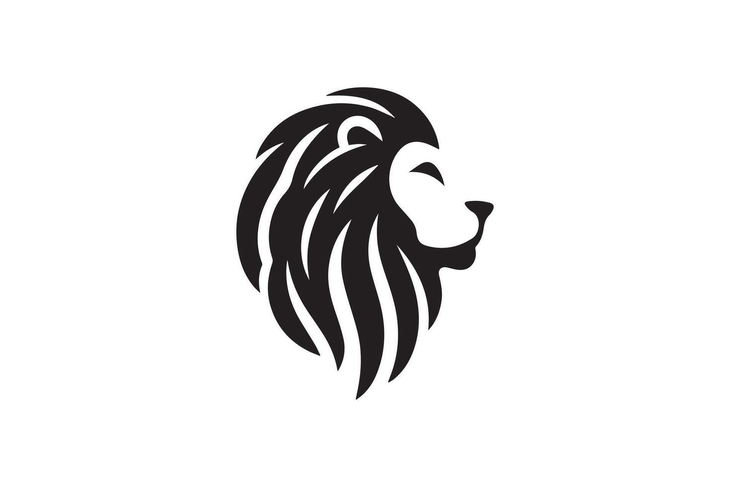 hipster lion head emblem logo design. lion face Illustration vector