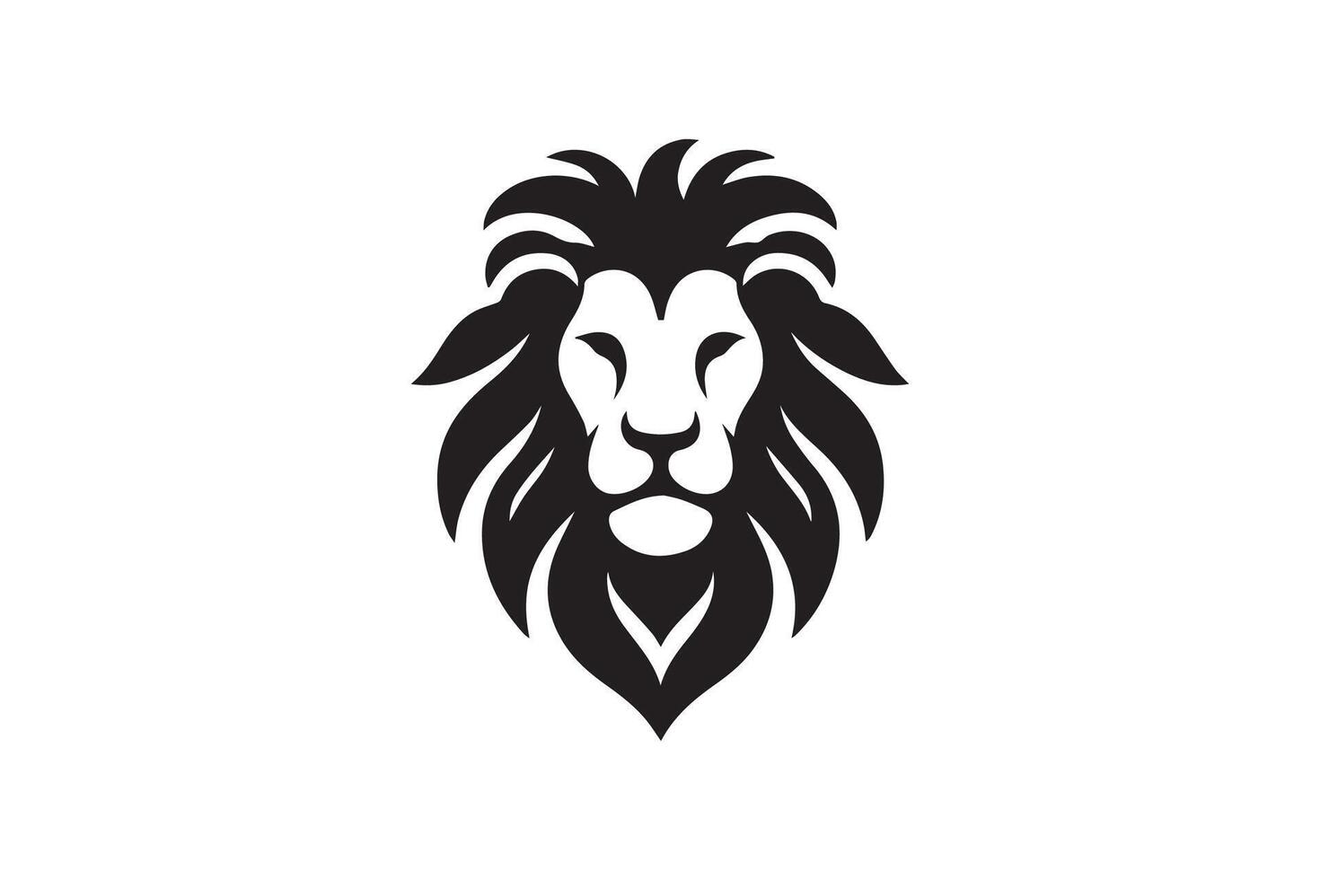 hipster lion head emblem logo design. lion face Illustration vector