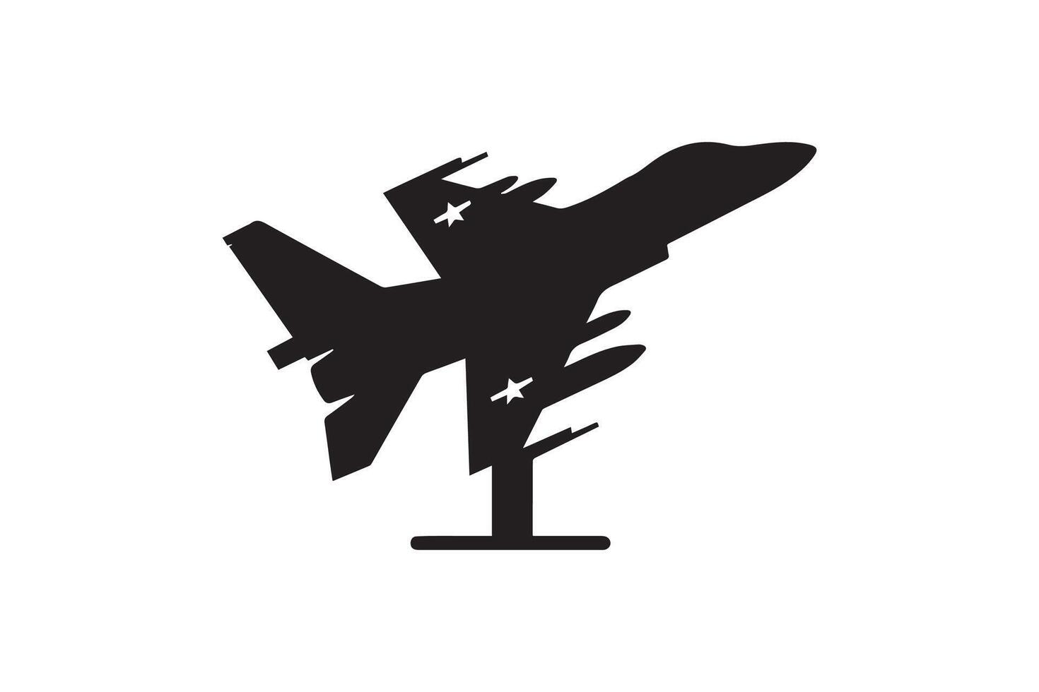 Military aircraft, Fighter Jets in Formation. Fighter jet silhouette vector