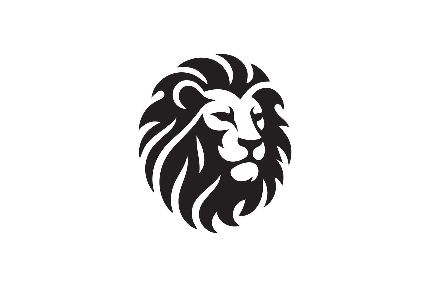 hipster lion head emblem logo design. lion face Illustration vector