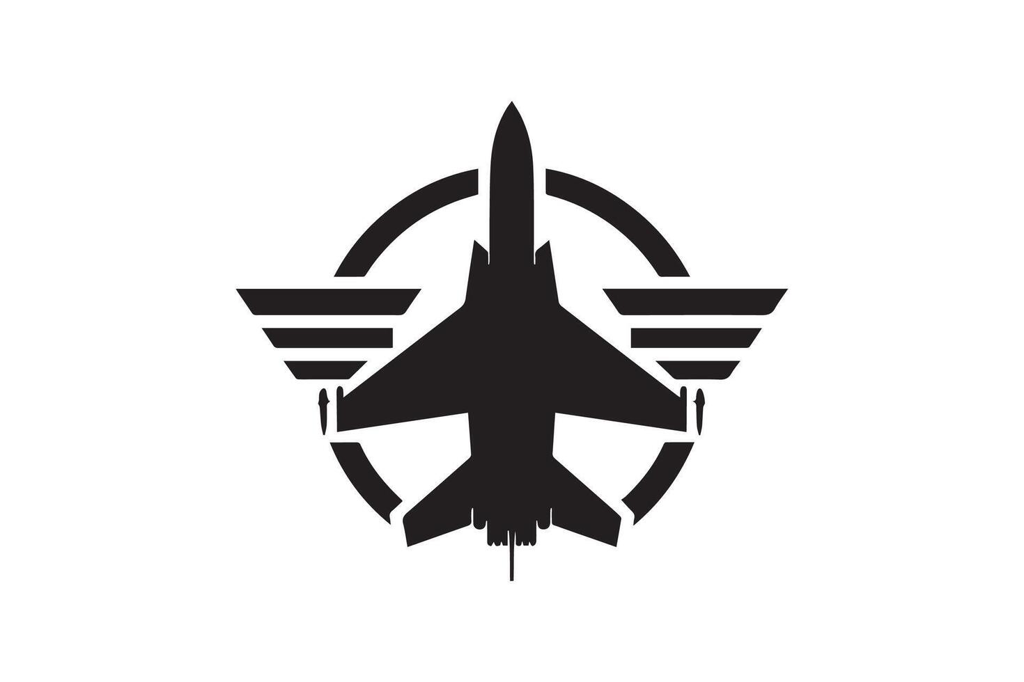 Military aircraft, Fighter Jets in Formation. Fighter jet silhouette vector