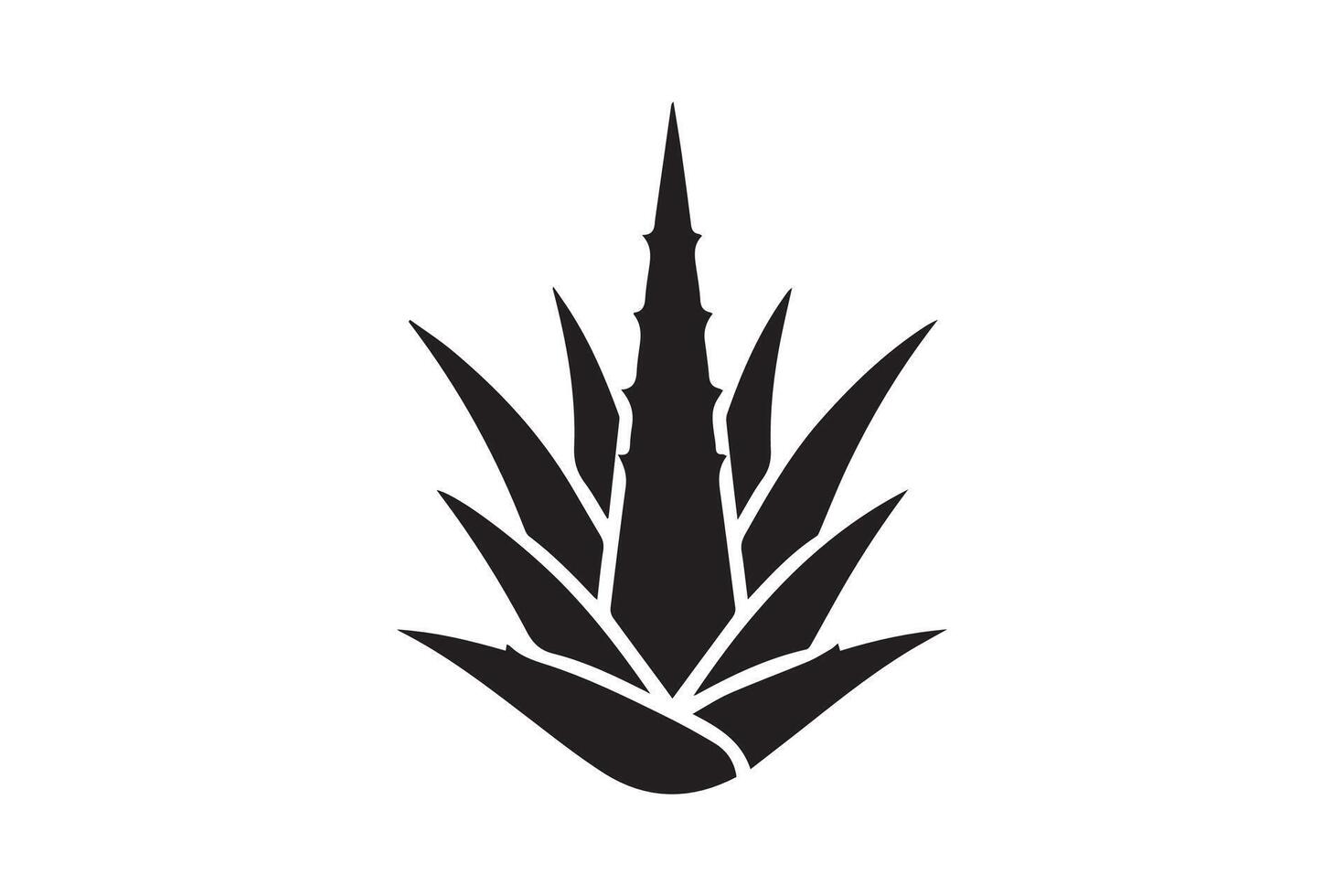 Aloe Vera logo icon silhouette vector