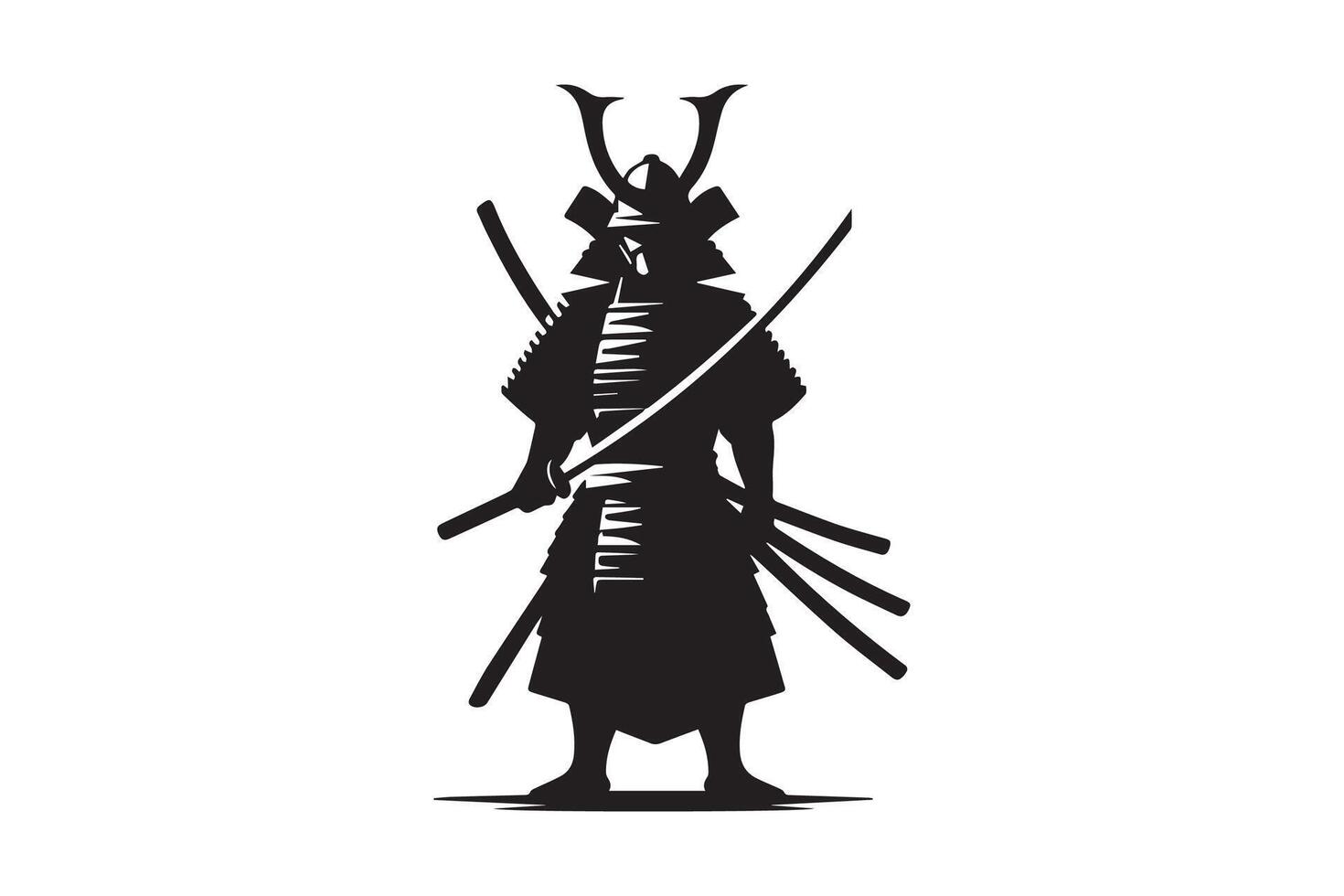 samurai warrior silhouette. samurai silhouette warrior sword ninja japanese katana vector