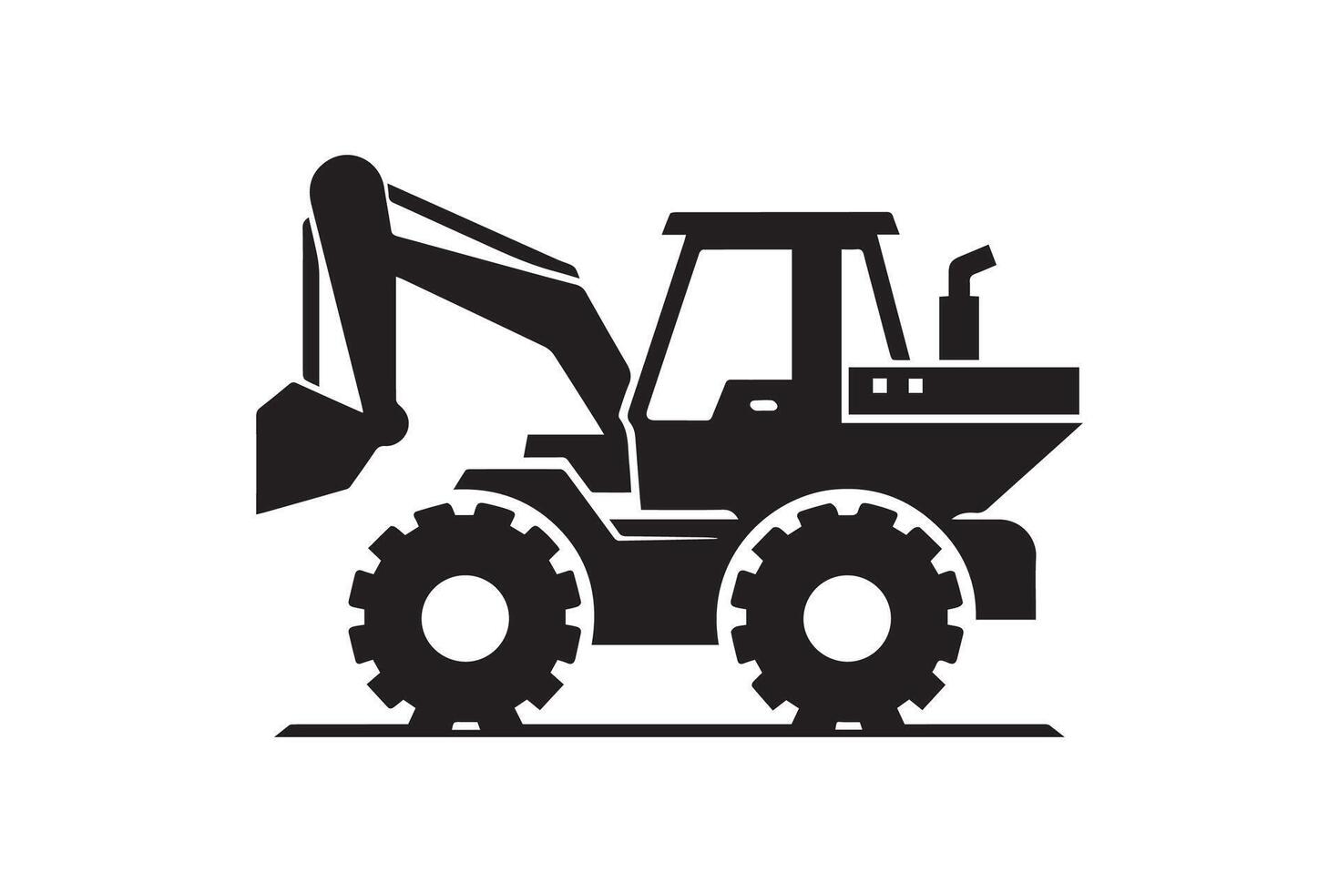 construction site vehicle silhouette vector