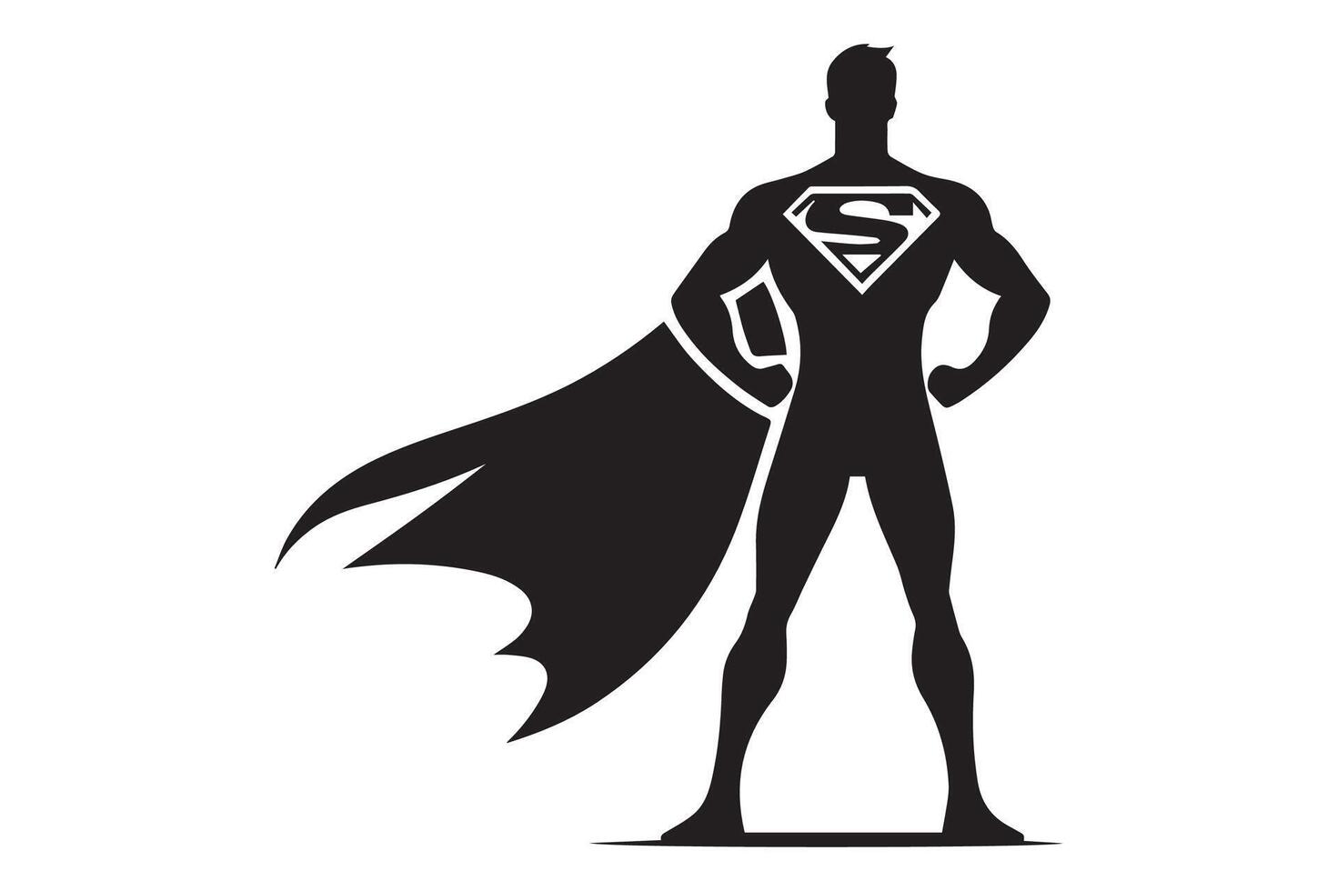 superhero style illustration isolated on white background vector