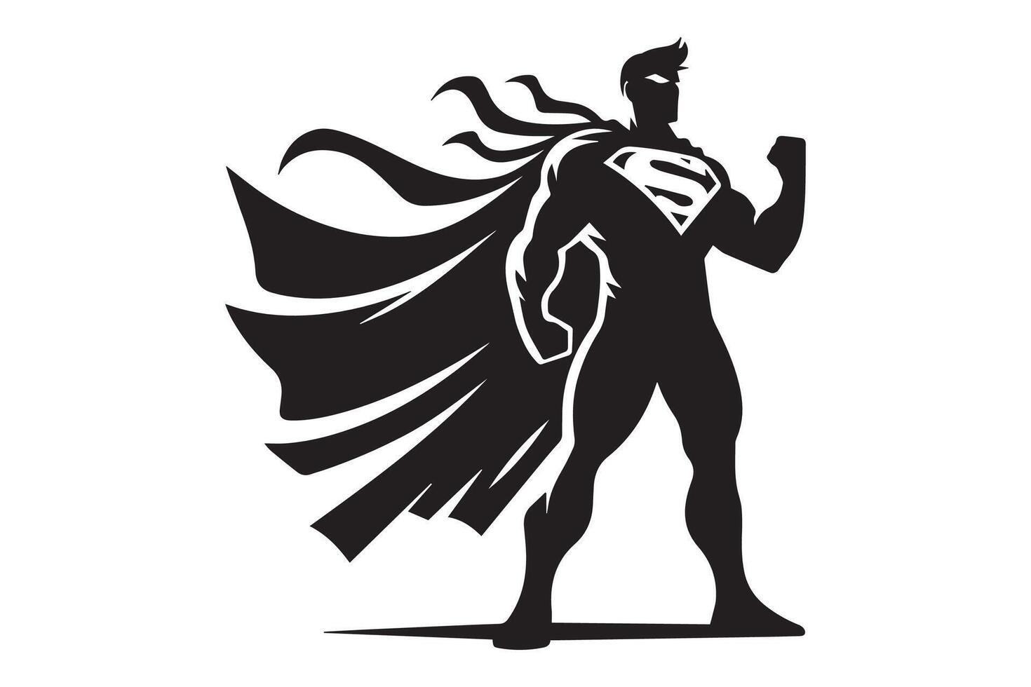 superhero style illustration isolated on white background vector